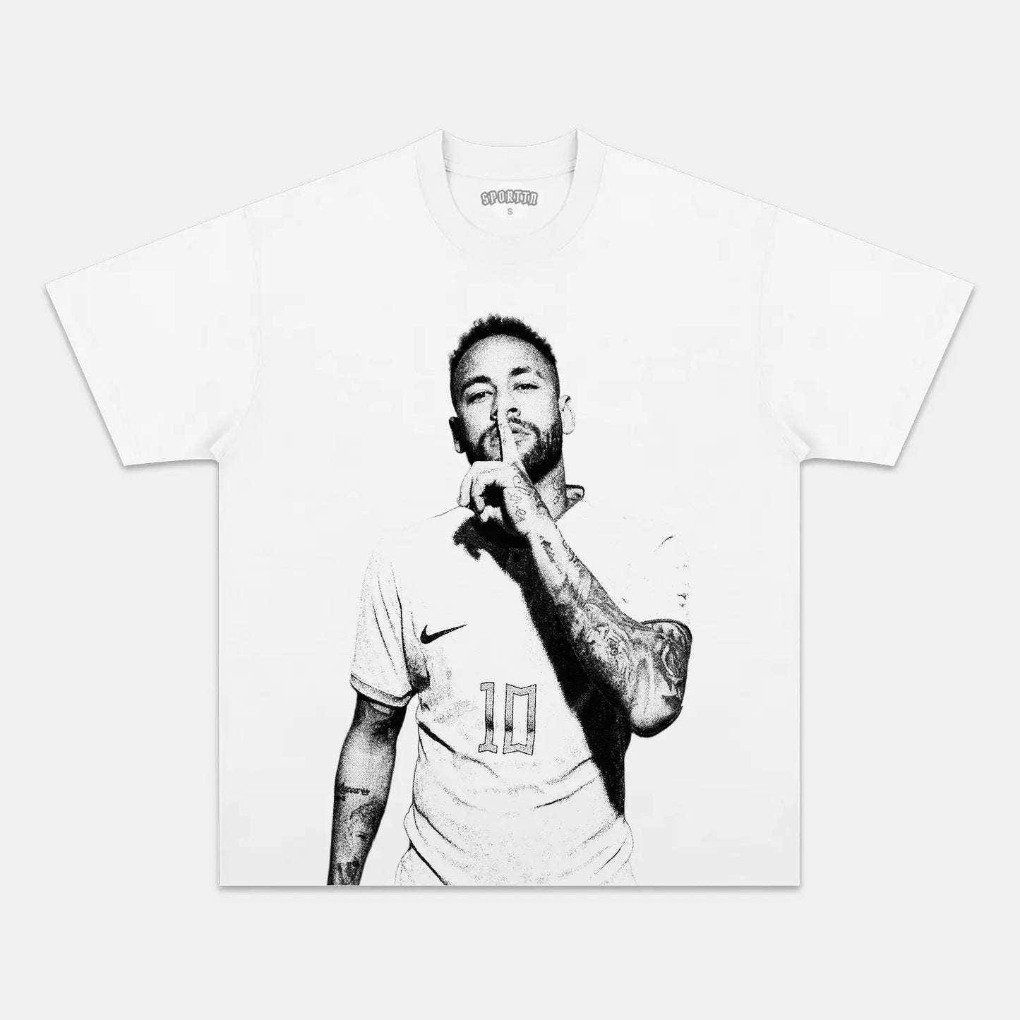 NEYMAR WHITE TEE Style001 - clothing by TeeHivey.com (Image 1)