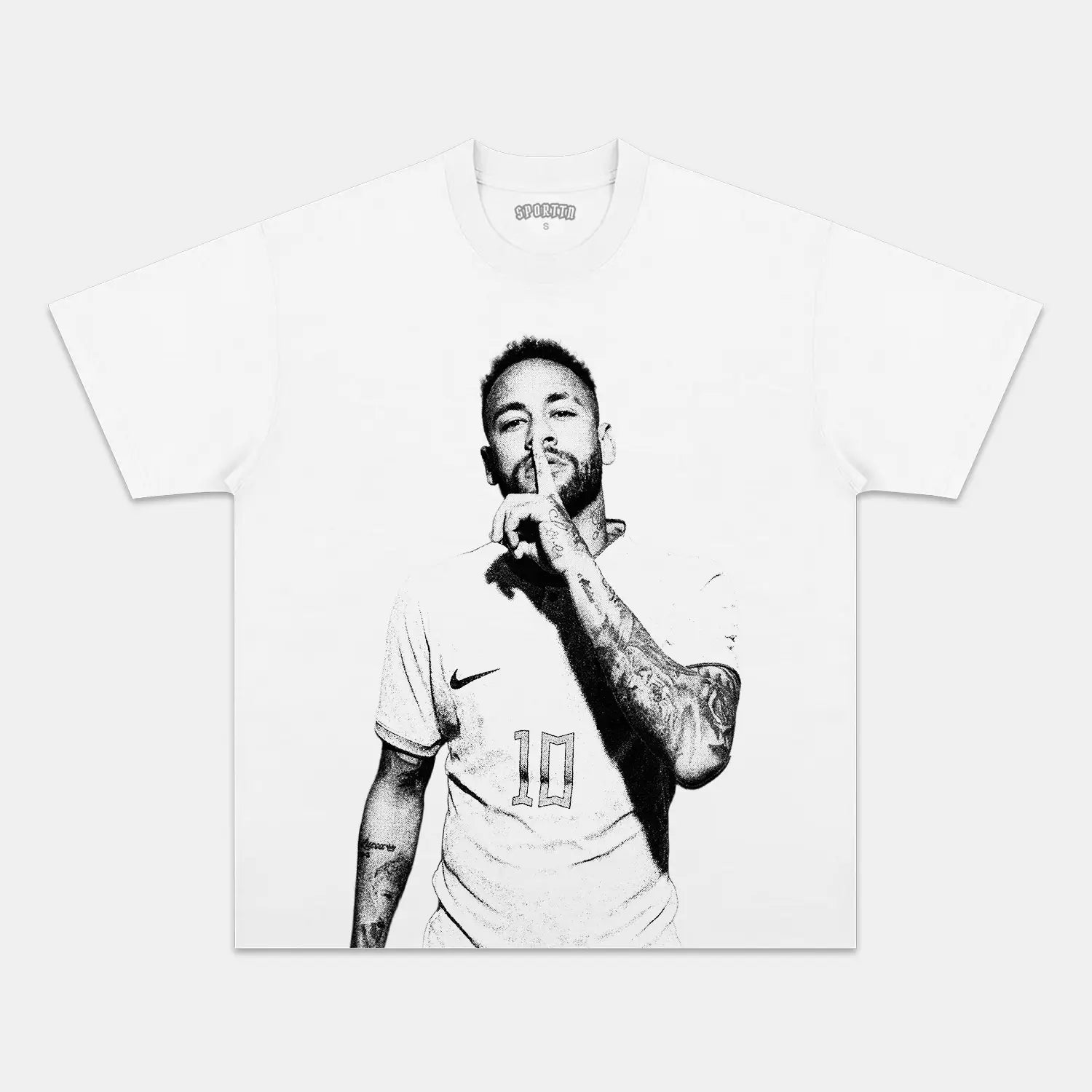 NEYMAR WHITE TEE Style001 - clothing by TeeHivey.com (Image 1)