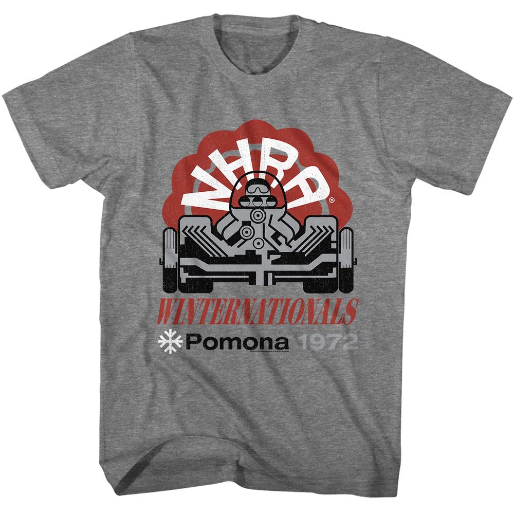 NHRA - Winter Nationals - American Classics - Solid Gray Adult Short Sleeve T-Shirt