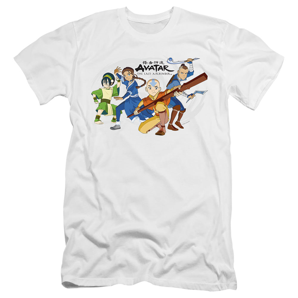 Avatar The Last Airbender Avatars Group Slim Fit Mens T Shirt White Style004 - clothing by TeeHivey.com