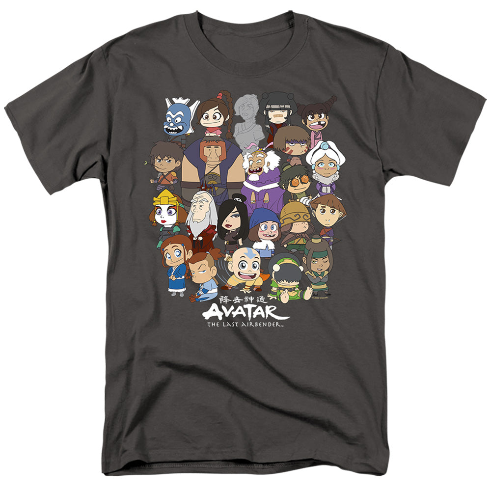 Avatar The Last Airbender Chibi Group Mens T Shirt Charcoal - clothing by TeeHivey.com