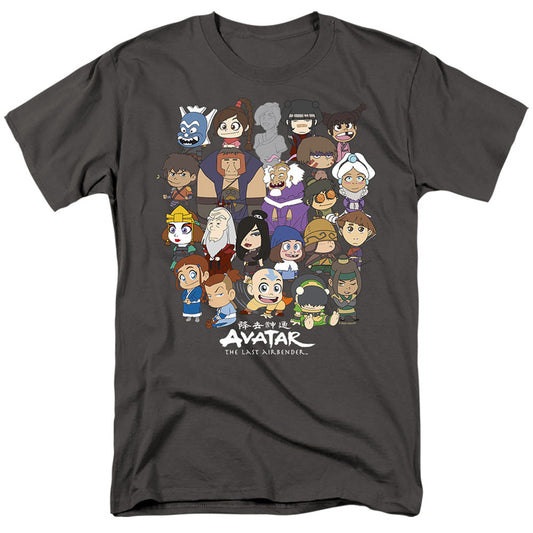 Avatar The Last Airbender Chibi Group Mens T Shirt Charcoal - clothing by TeeHivey.com