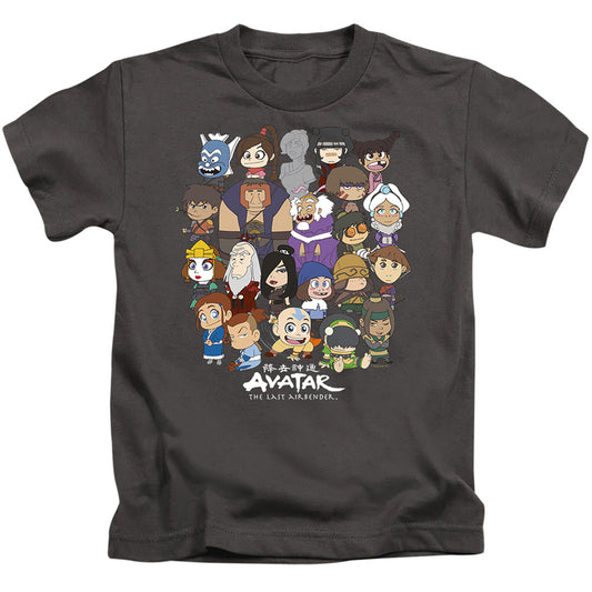 Avatar The Last Airbender Chibi Group Juvenile Kids Youth T Shirt Charcoal - clothing by TeeHivey.com