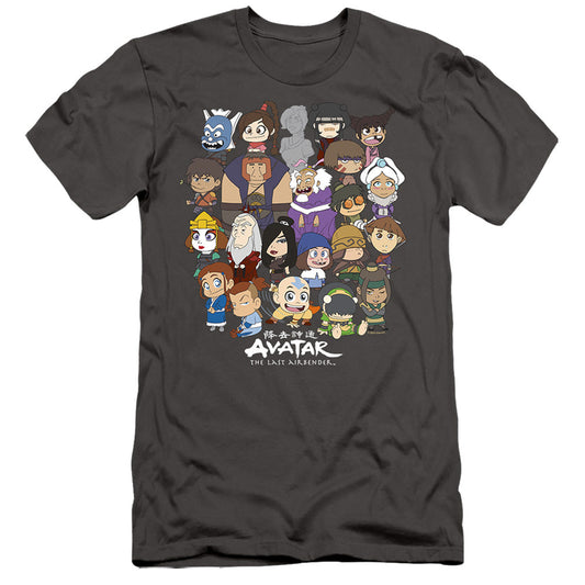 Avatar The Last Airbender Chibi Group Slim Fit Mens T Shirt Charcoal Style004 - clothing by TeeHivey.com