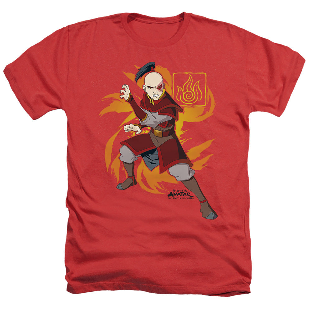 Avatar The Last Airbender Zuko Flame Burst Heather Mens T Shirt Red - clothing by TeeHivey.com