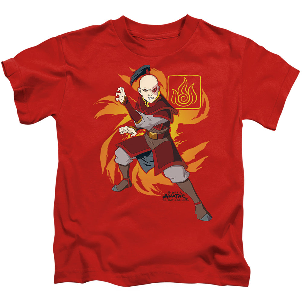 Avatar The Last Airbender Zuko Flame Burst Juvenile Kids Youth T Shirt Red - clothing by TeeHivey.com