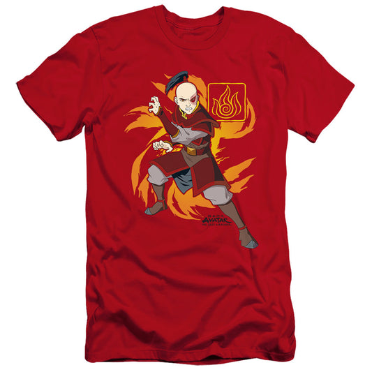 Avatar The Last Airbender Zuko Flame Burst Premium Bella Canvas Slim Fit Mens T Shirt Red - clothing by TeeHivey.com