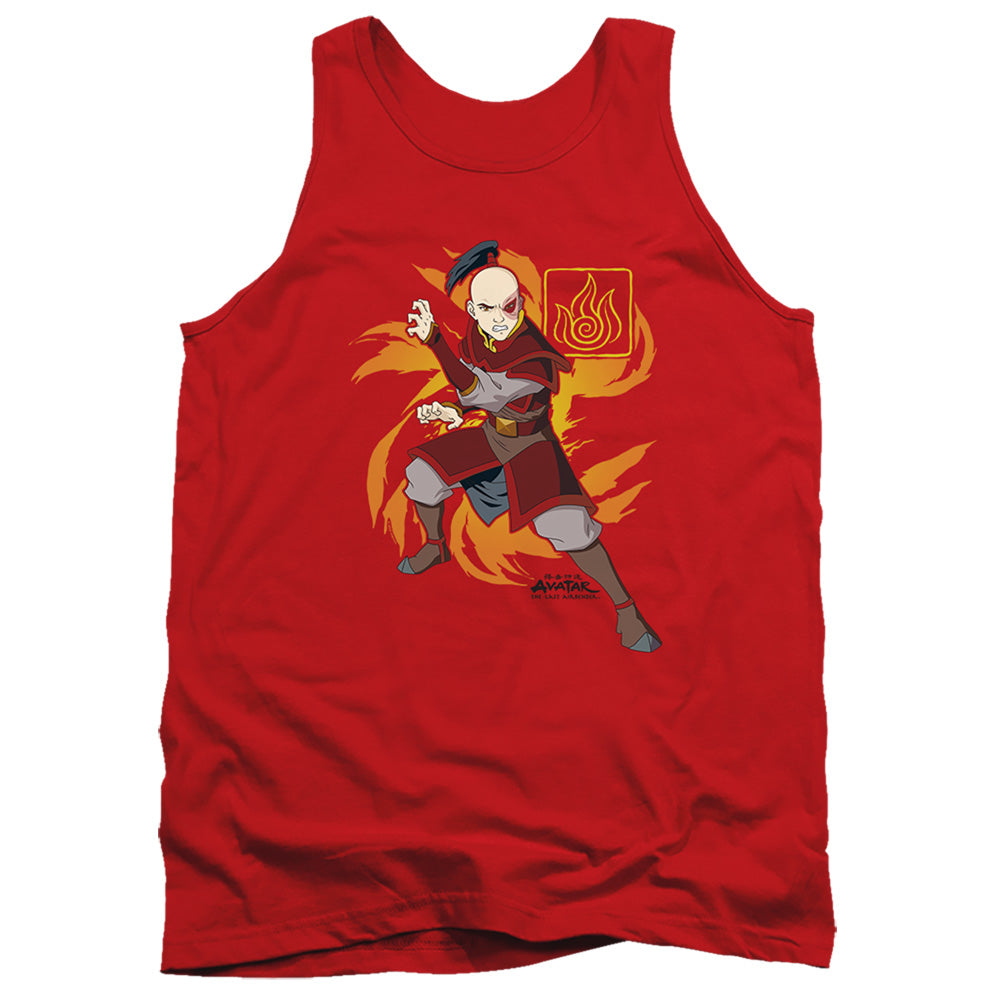 Avatar The Last Airbender Zuko Flame Burst Mens Tank Top Shirt Red - clothing by TeeHivey.com (Image 1)