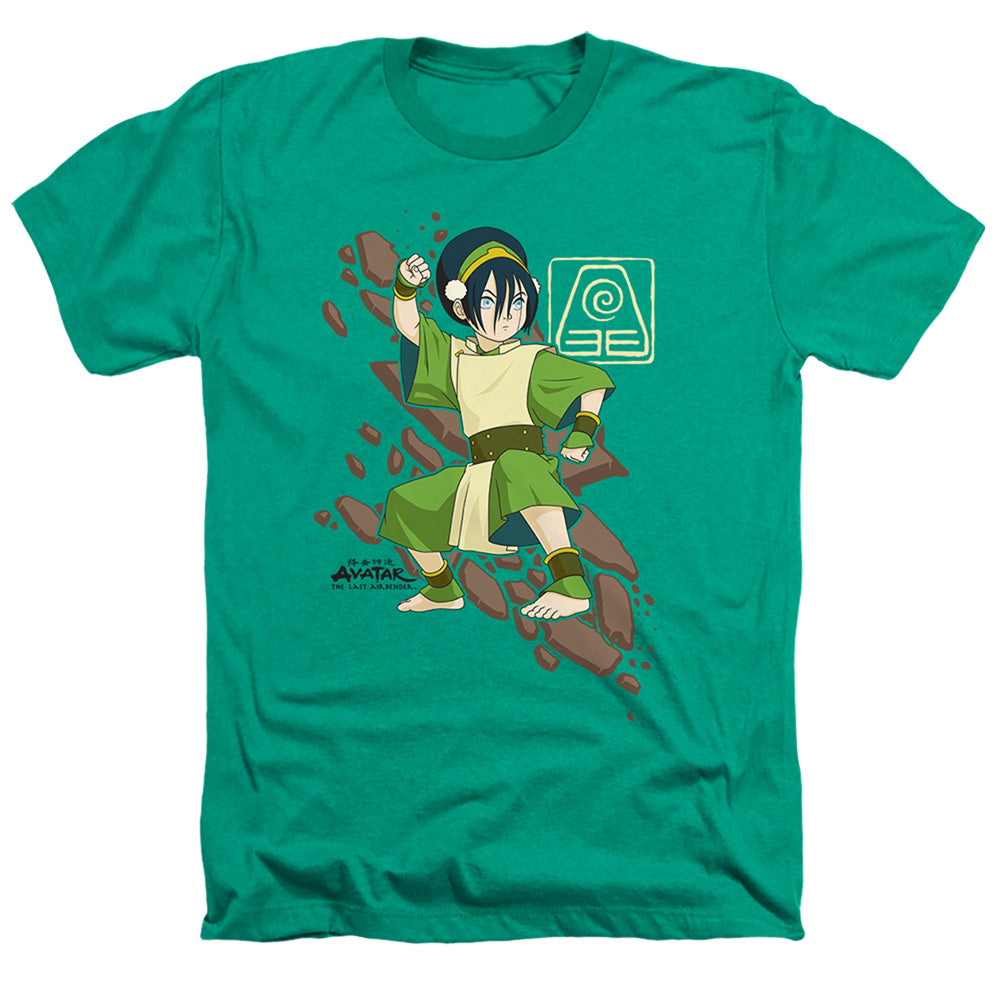 Avatar The Last Airbender Toph Rock Slide Heather Mens T Shirt Kelly Green - clothing by TeeHivey.com