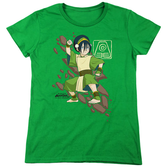 Avatar The Last Airbender Toph Rock Slide Womens T Shirt Kelly Green - clothing by TeeHivey.com