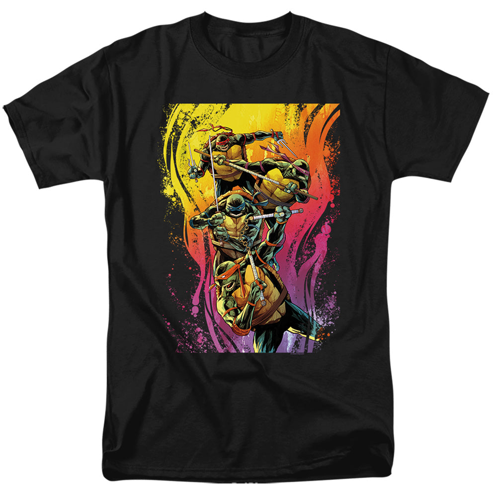 TMNT - Hot Rainbow Warriors - Adult T-Shirt - clothing by TeeHivey.com (Image 1)