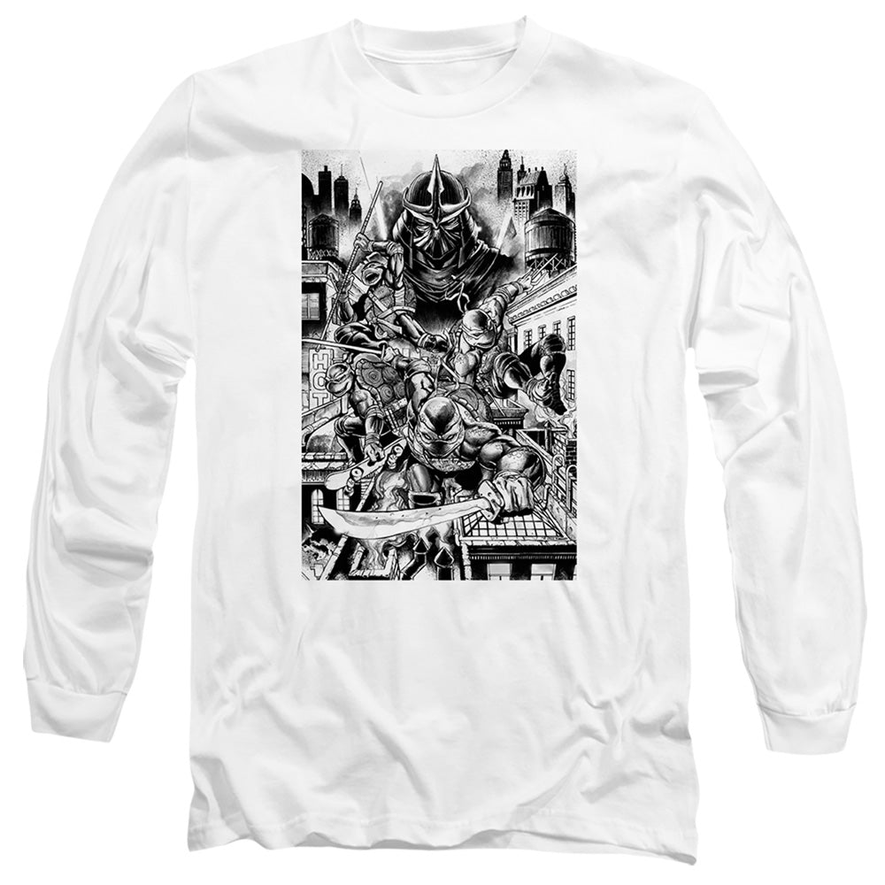 TMNT - Take Down Shredder - Adult Long Sleeve T-Shirt - clothing by TeeHivey.com