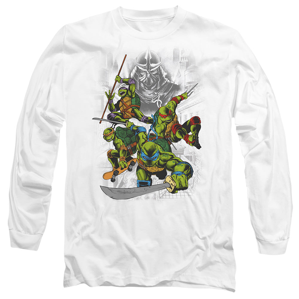 TMNT - Shredder And Turtles Comic - Adult Long Sleeve T-Shirt - clothing by TeeHivey.com