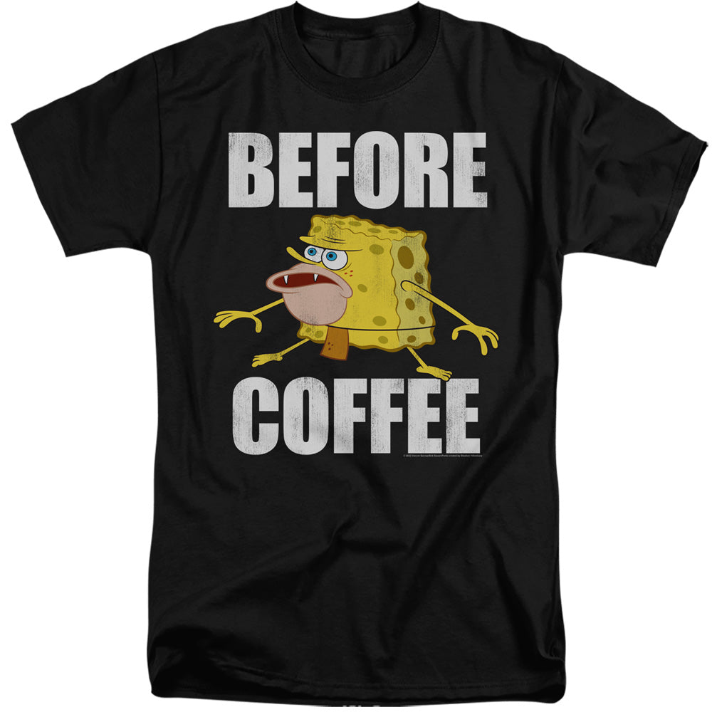 SpongeBob SquarePants - Before Coffee Meme - Adult Men T-Shirt
