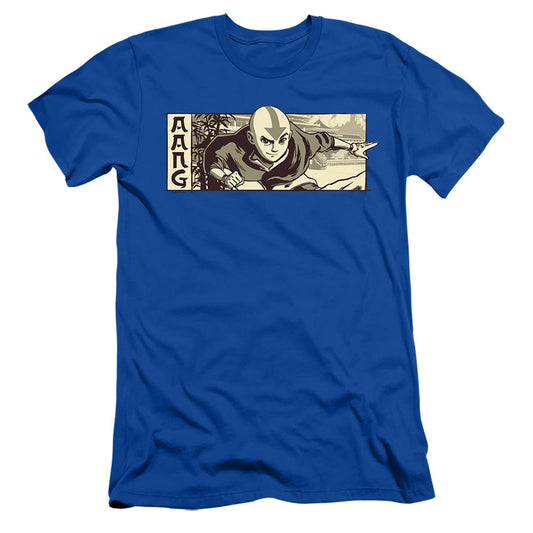 Avatar The Last Airbender Illustrated Aang Slim Fit Mens T Shirt Royal Blue Style003 - clothing by TeeHivey.com