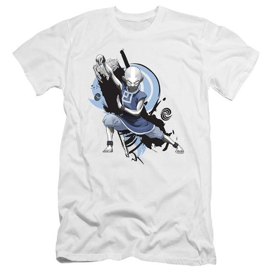 Avatar The Last Airbender Energybending Aang Slim Fit Mens T Shirt White - clothing by TeeHivey.com