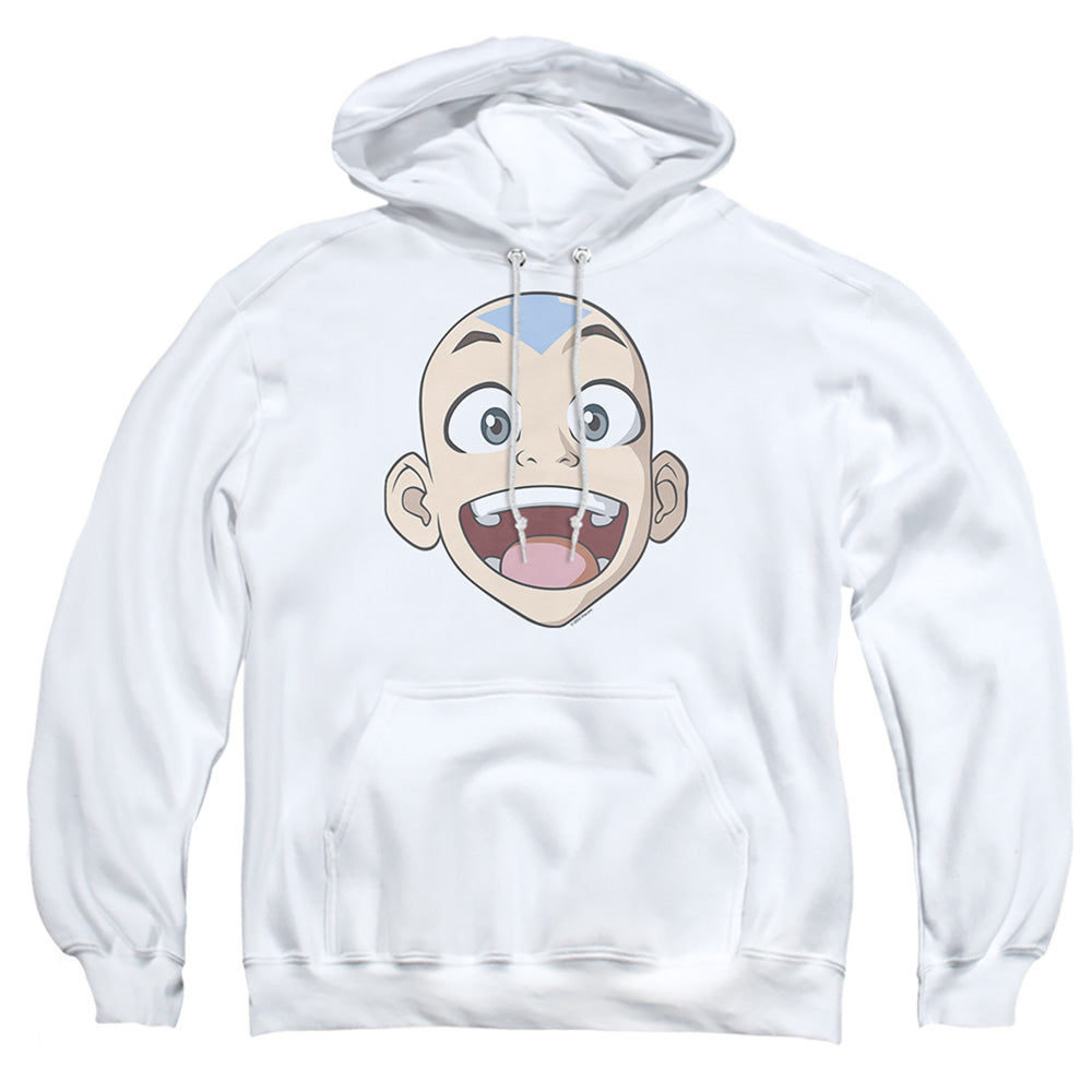 Avatar The Last Airbender Big Aang Face Mens Hoodie White - clothing by TeeHivey.com (Image 4)
