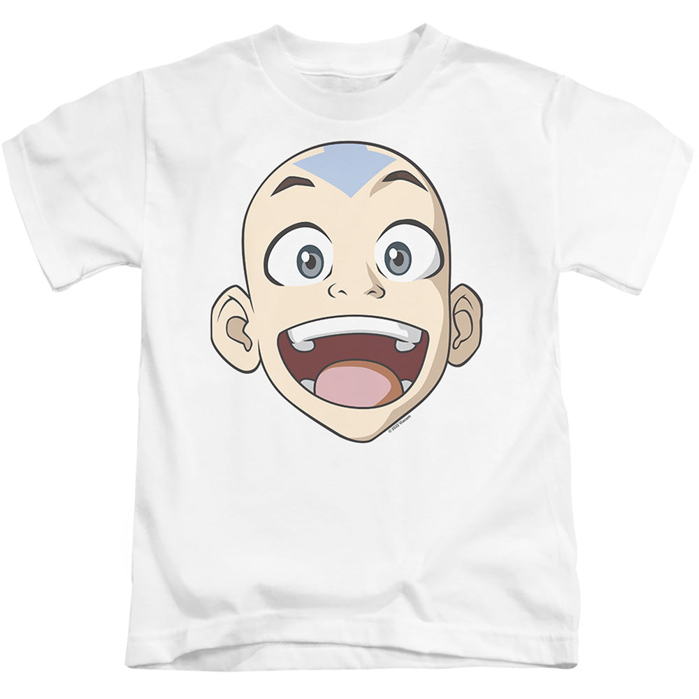 Avatar The Last Airbender Big Aang Face Juvenile Kids Youth T Shirt White