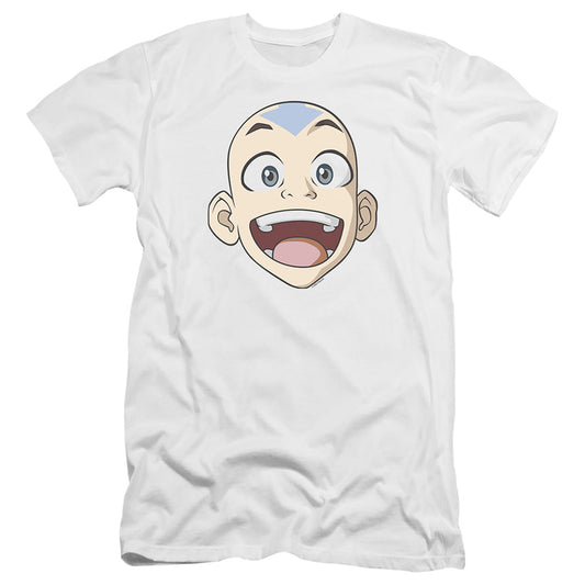 Avatar The Last Airbender Big Aang Face Slim Fit Mens T Shirt White Style004 - clothing by TeeHivey.com