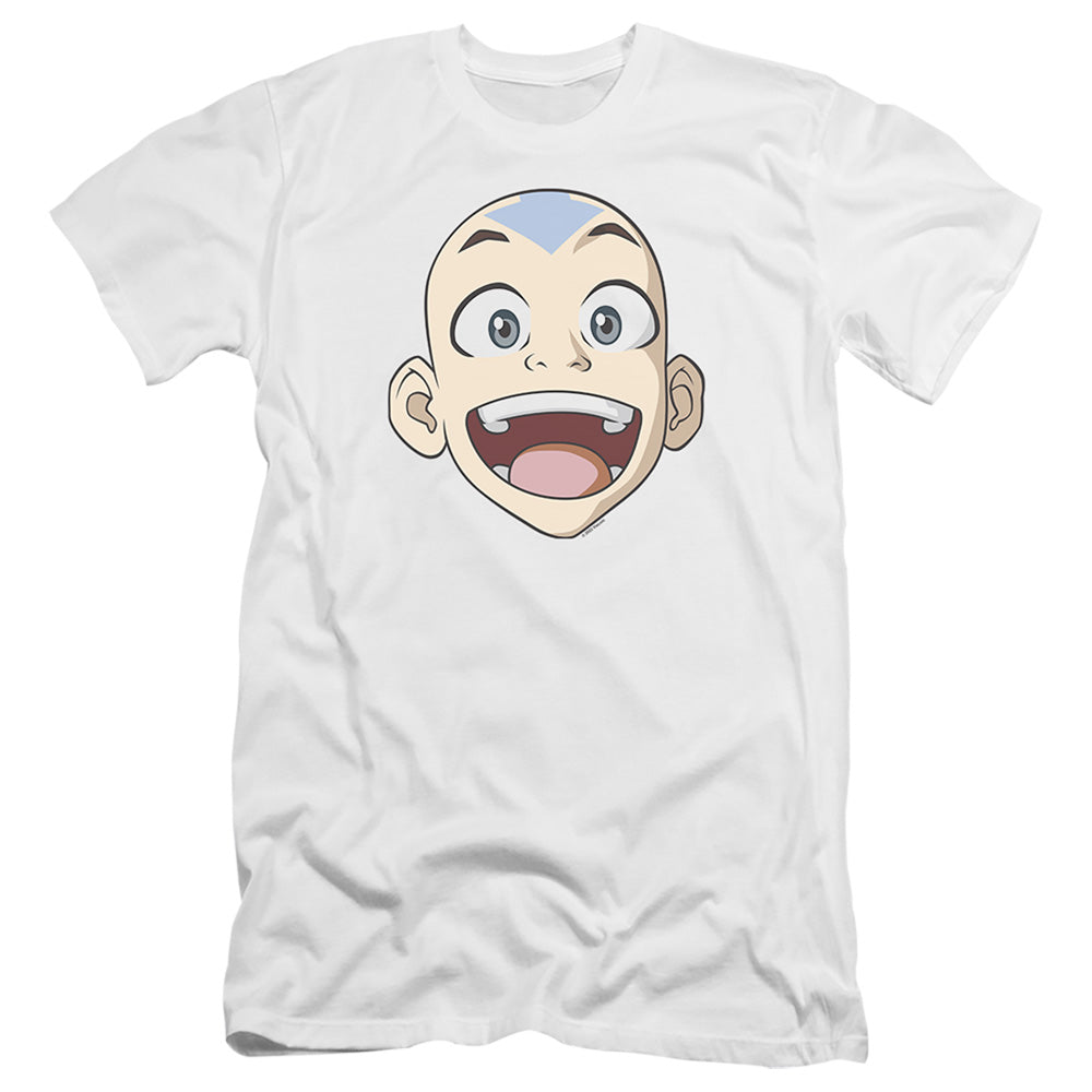 Avatar The Last Airbender Big Aang Face Slim Fit Mens T Shirt White Style003 - clothing by TeeHivey.com