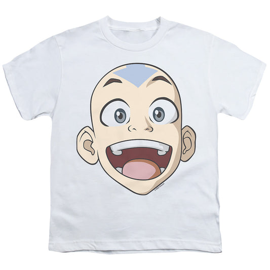 Avatar The Last Airbender Big Aang Face Kids Youth T Shirt White
