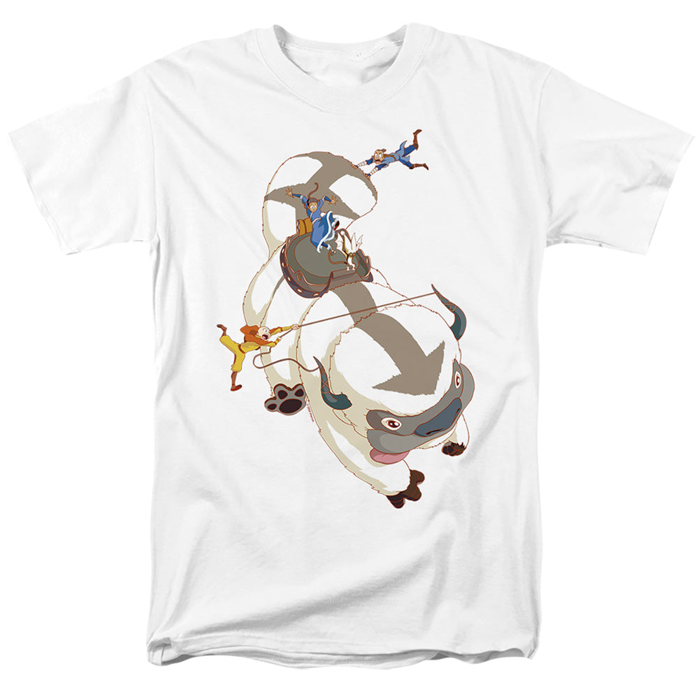 Avatar The Last Airbender Hang On Appa Mens T Shirt White Style001 - clothing by TeeHivey.com