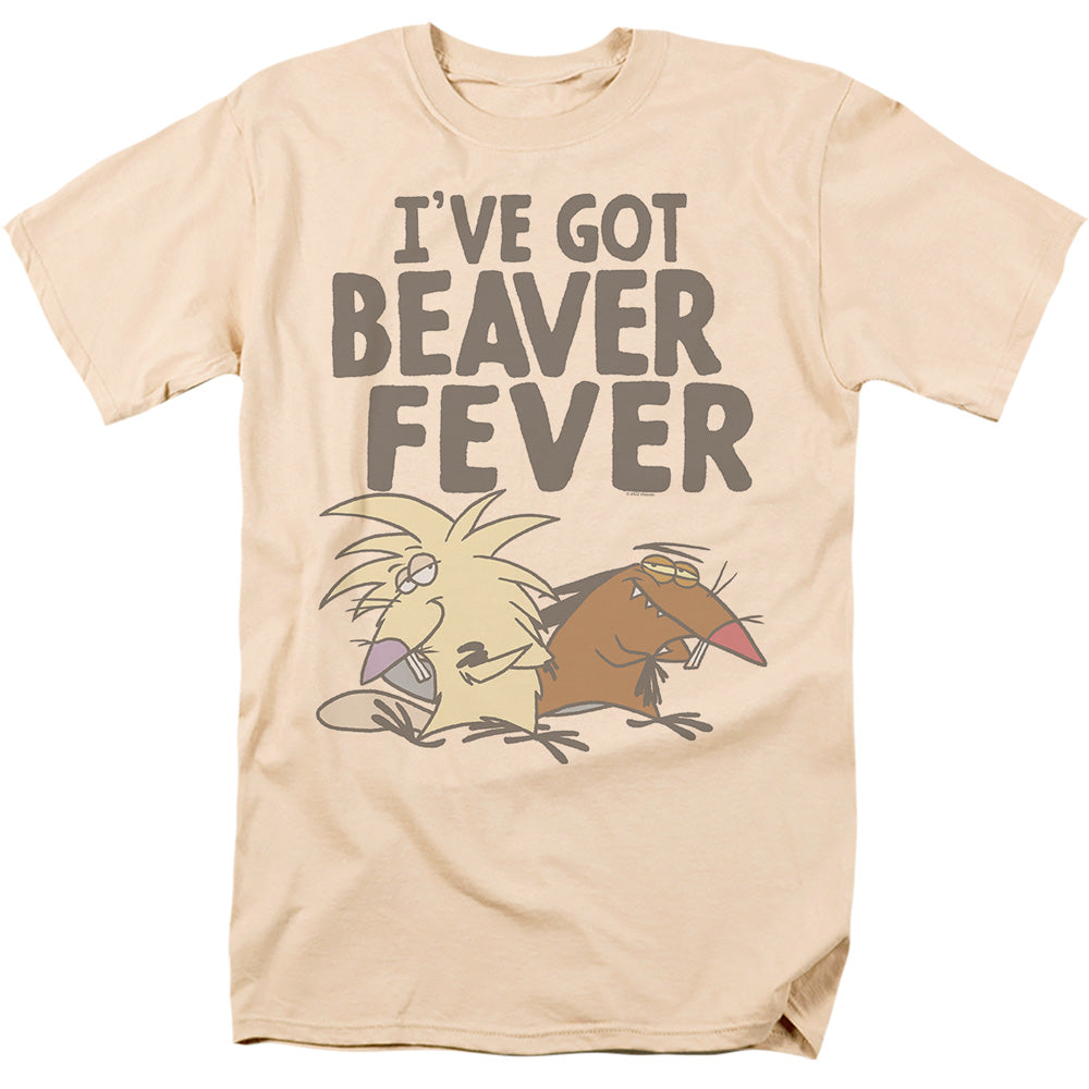 Angry Beavers Beaver Fever Mens T Shirt Sand - clothing by TeeHivey.com