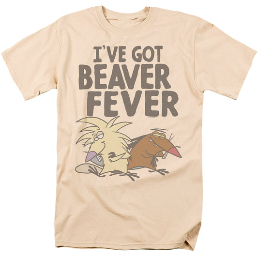 Angry Beavers Beaver Fever Mens T Shirt Sand - clothing by TeeHivey.com
