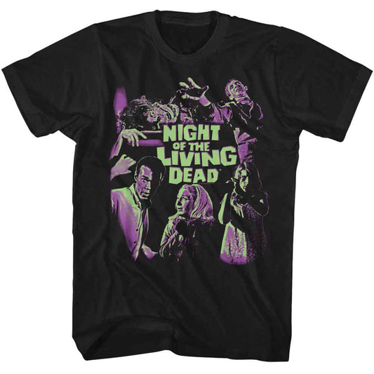 Night Of The Living Dead - Notld Bright Two Tone - American Classics - Black Adult Short Sleeve T-Shirt