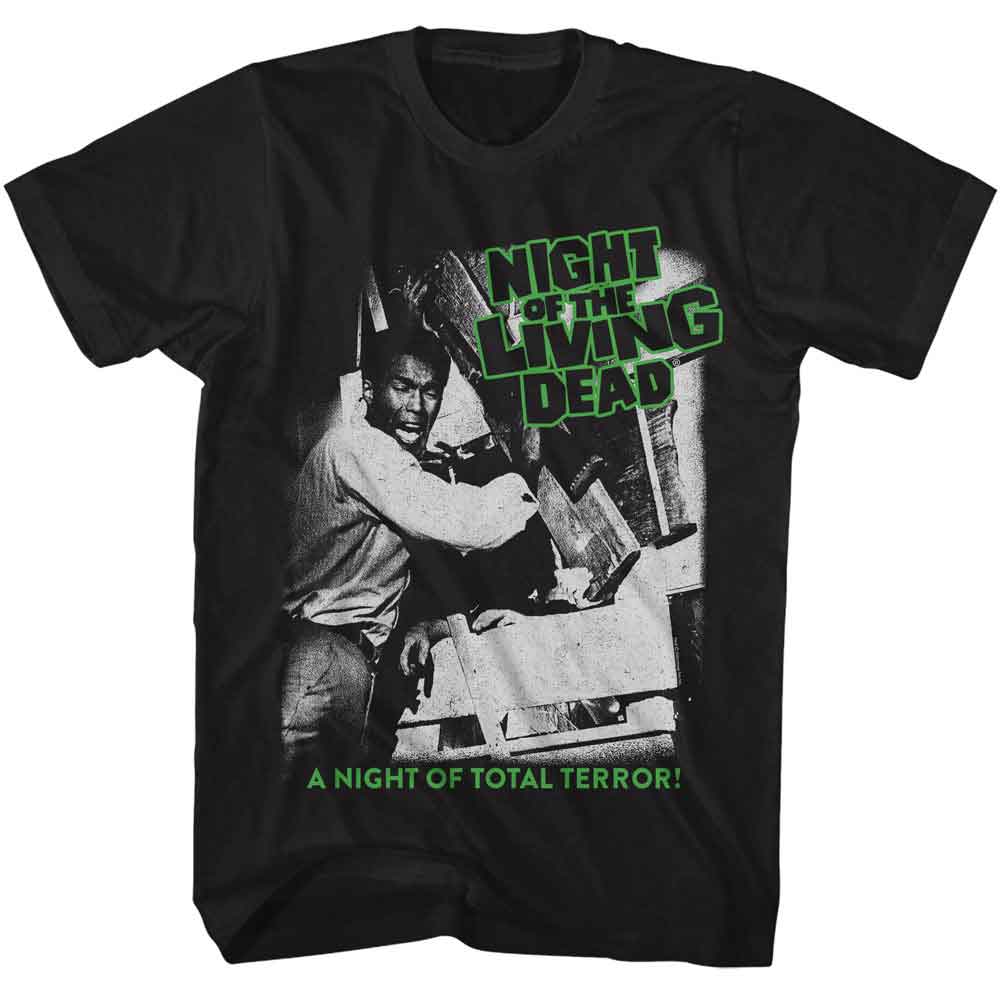Night Of The Living Dead - Notld Total Terror - American Classics - Black Adult Short Sleeve T-Shirt