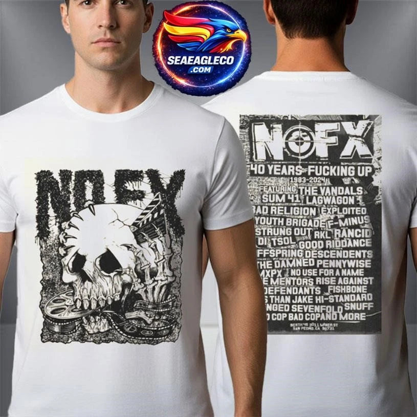 NOFX 40 Years of Fuckin’ Up A Film By NOFX OG Film Two Sided Shirt