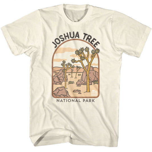 National Parks - Joshua Tree Arch Illustration - American Classics - Solid Off-White Adult Short Sleeve T-Shirt