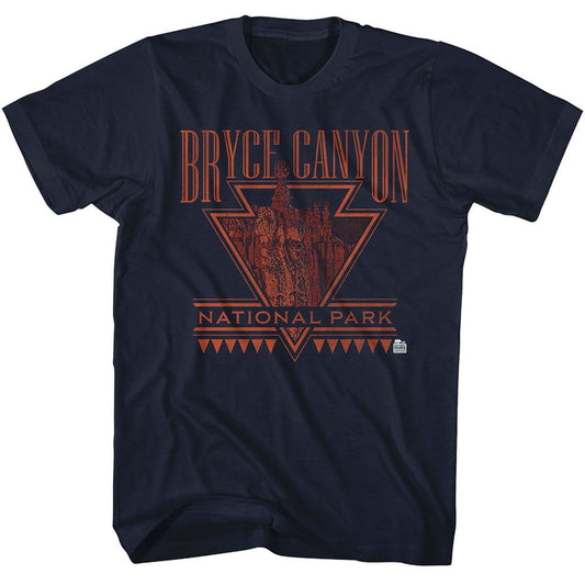 National Parks - Bryce Canyon - American Classics - Solid Blue Adult Short Sleeve T-Shirt (Image 1)