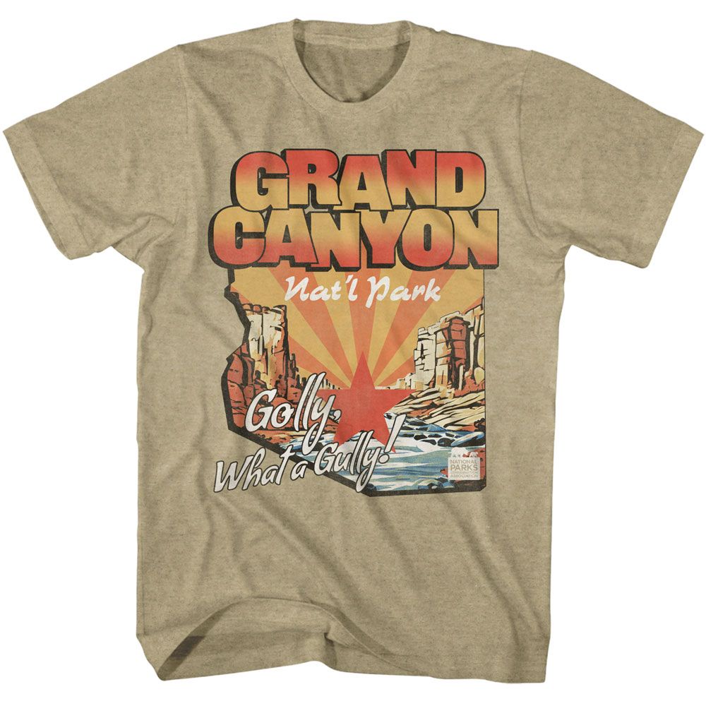 National Parks - What A Gully Grand Canyon - American Classics - Heather Beige Adult Short Sleeve T-Shirt (Image 1)