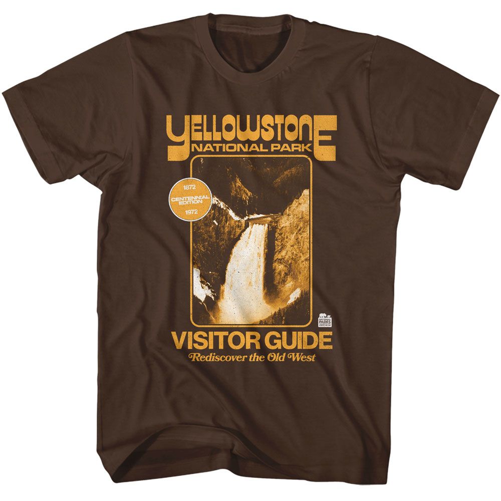 National Parks - Yellowstone 72 - American Classics - Solid Brown Adult Short Sleeve T-Shirt