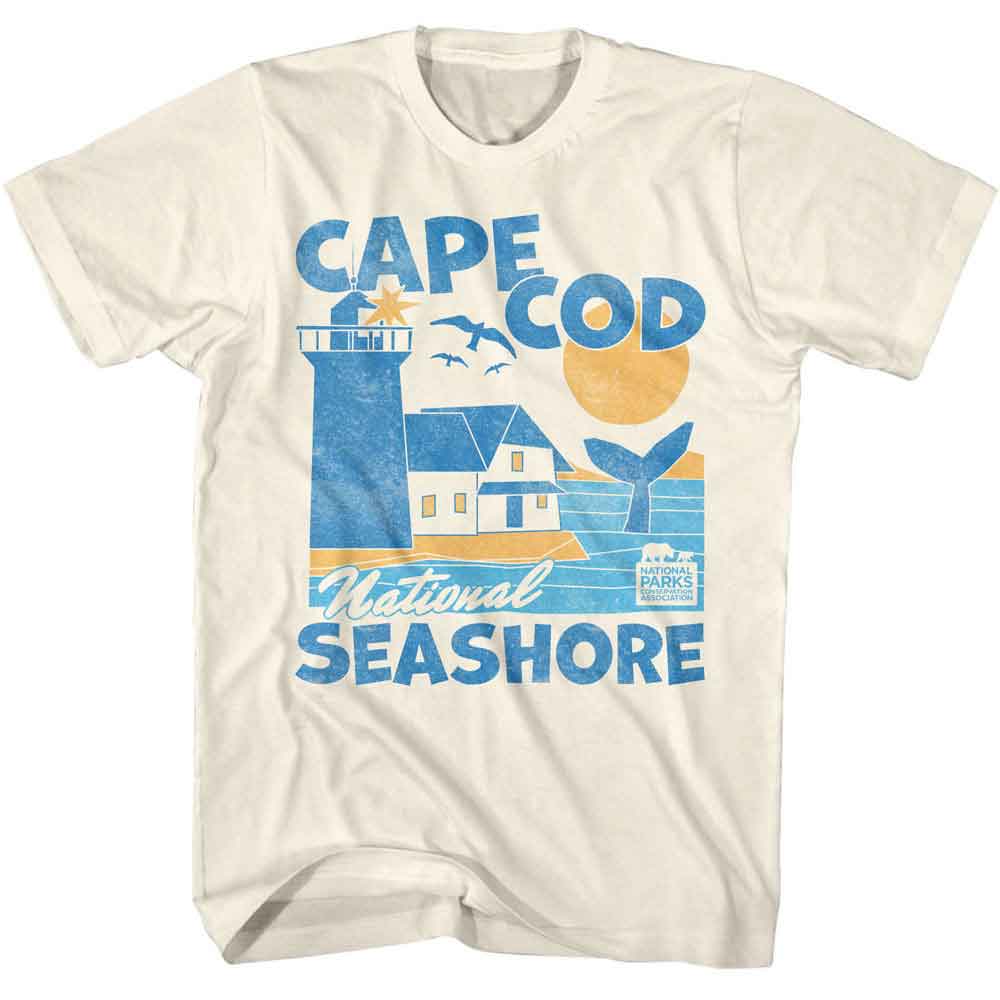 National Parks - Cape Cod National Seashore - American Classics - Solid Off-White Adult Short Sleeve T-Shirt (Image 3)