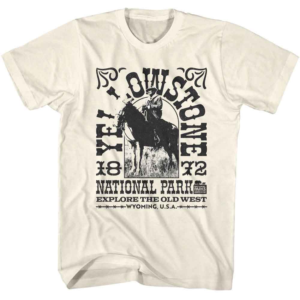 National Parks - Yellowstone 1872 - American Classics - Solid Off-White Adult Short Sleeve T-Shirt