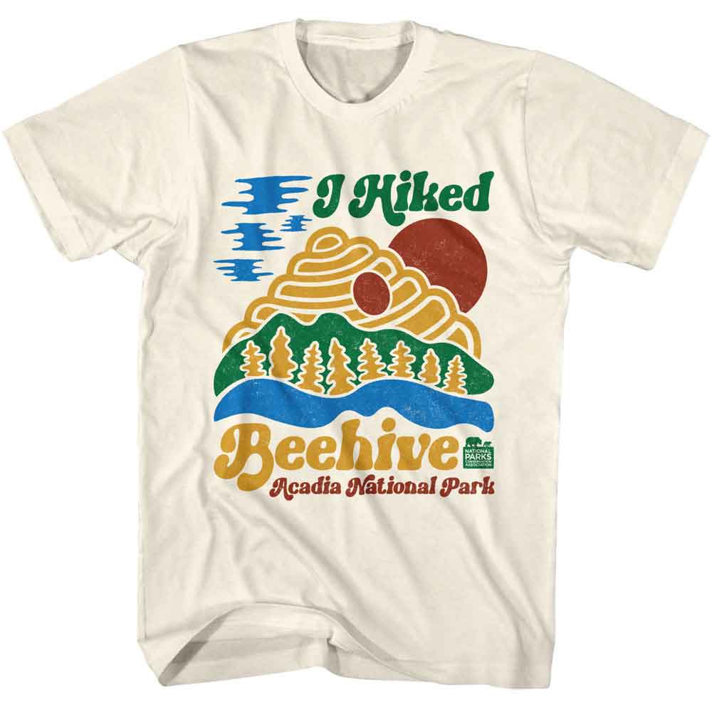 National Parks - Beehive Trail Acadia - American Classics - Solid Off-White Adult Short Sleeve T-Shirt (Image 1)