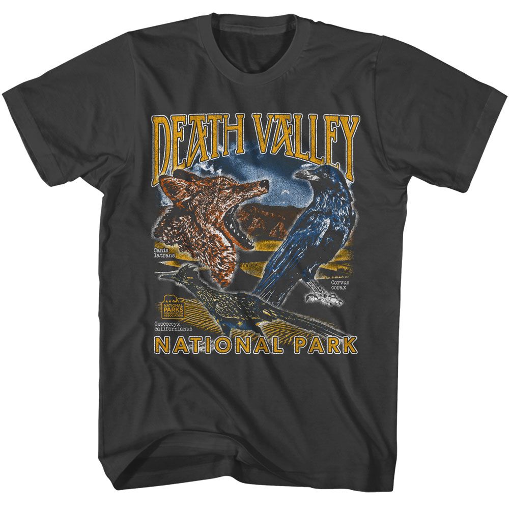 National Parks - Death Valley Animals - American Classics - Solid Gray Adult Short Sleeve T-Shirt (Image 1)