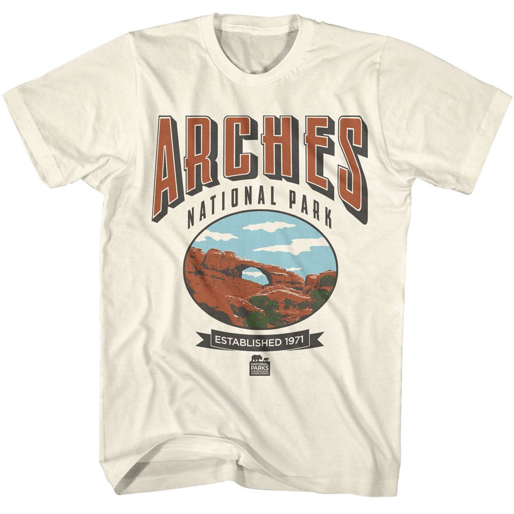 National Parks - Arches - American Classics - Solid Off-White Adult Short Sleeve T-Shirt Style001 (Image 1)