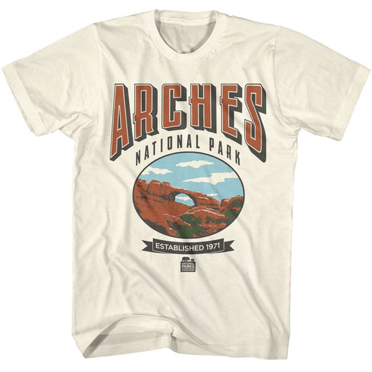 National Parks - Arches - American Classics - Solid Off-White Adult Short Sleeve T-Shirt Style001 (Image 1)