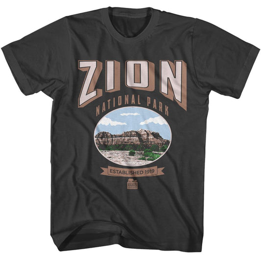 National Parks - Zion - American Classics - Solid Gray Adult Short Sleeve T-Shirt