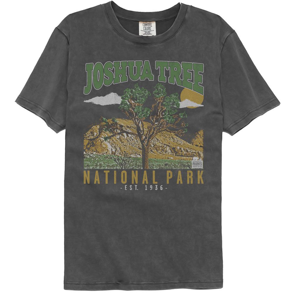 National Parks - Joshua Tree Est 1936 - American Classics - Solid Gray Adult Short Sleeve Comfort Color T-Shirt