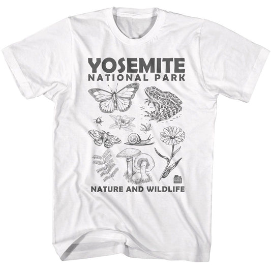 National Parks - Yosemite Nature And Wildlife - American Classics - Solid White Adult Short Sleeve T-Shirt