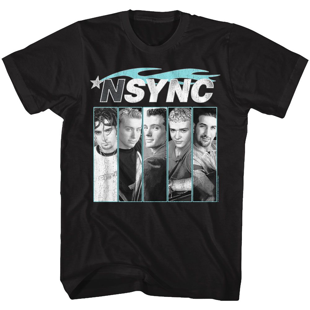 Nsync - Blue Flame - Short Sleeve - Adult - T-Shirt - clothing by TeeHivey.com