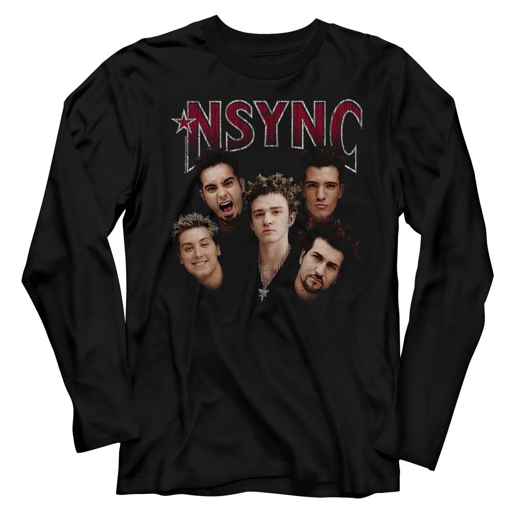 Nsync - Group Shot - Long Sleeve - Adult - T-Shirt - clothing by TeeHivey.com