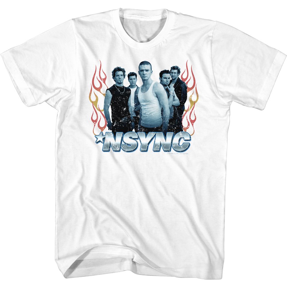 Nsync - Flames - Short Sleeve - Adult - T-Shirt - clothing by TeeHivey.com