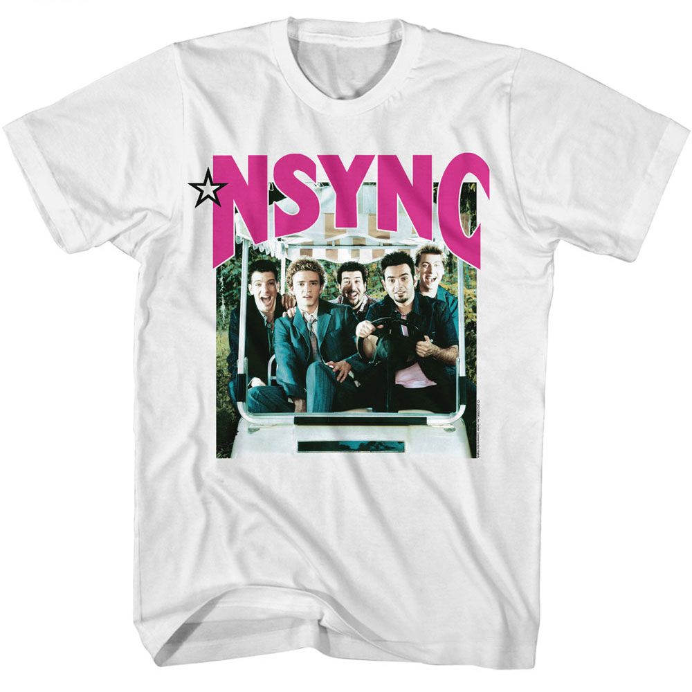 NSYNC - 2000 Live In Concert - White Front Print Short Sleeve Adult T-Shirt - clothing by TeeHivey.com (Image 1)