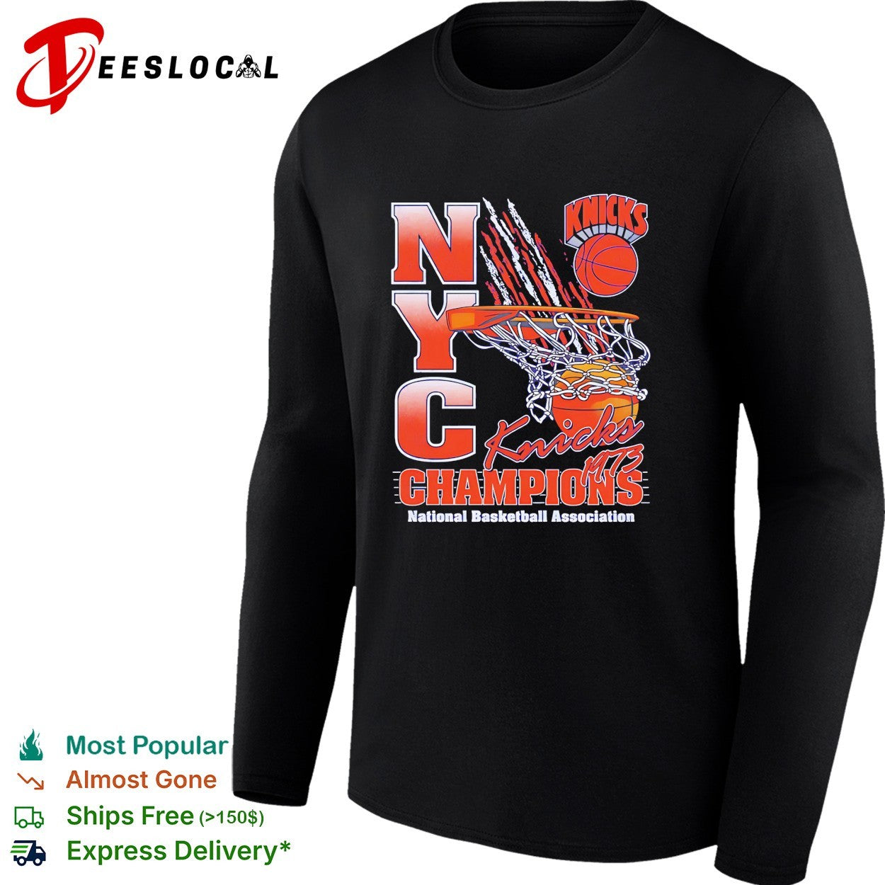 NYC champions basketball net bold poster shirt