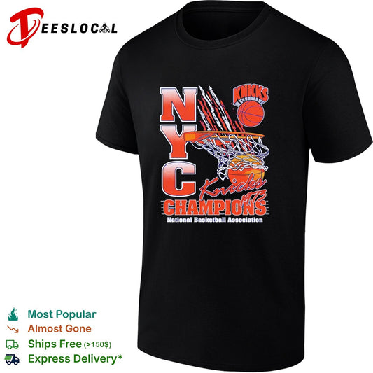 NYC champions basketball net bold poster shirt